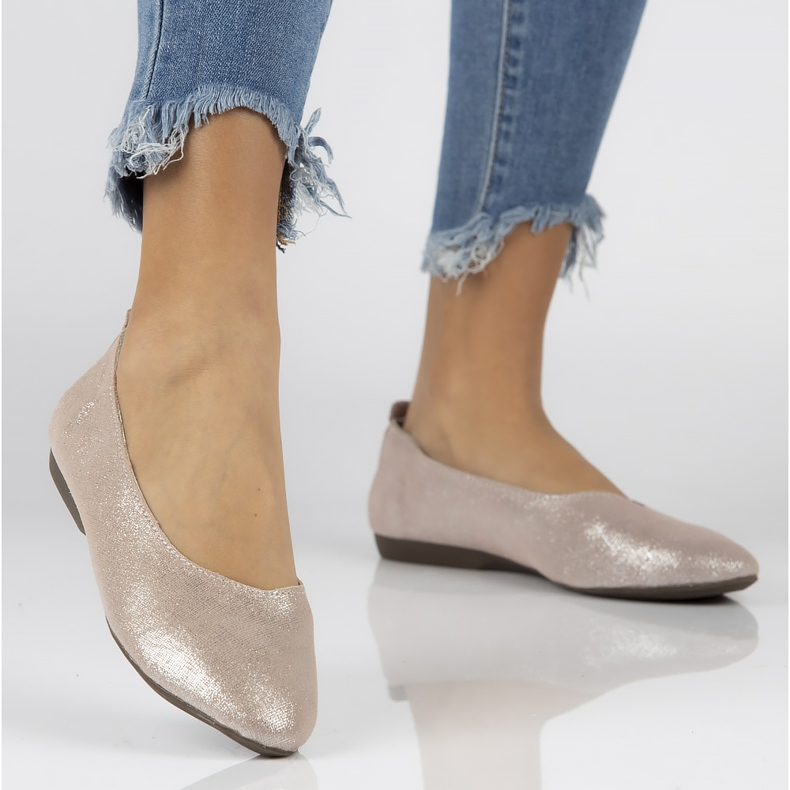 Nahkaballerinat Filippo DP1337 / 20 Pi pinkki vaaleanpunainen 1