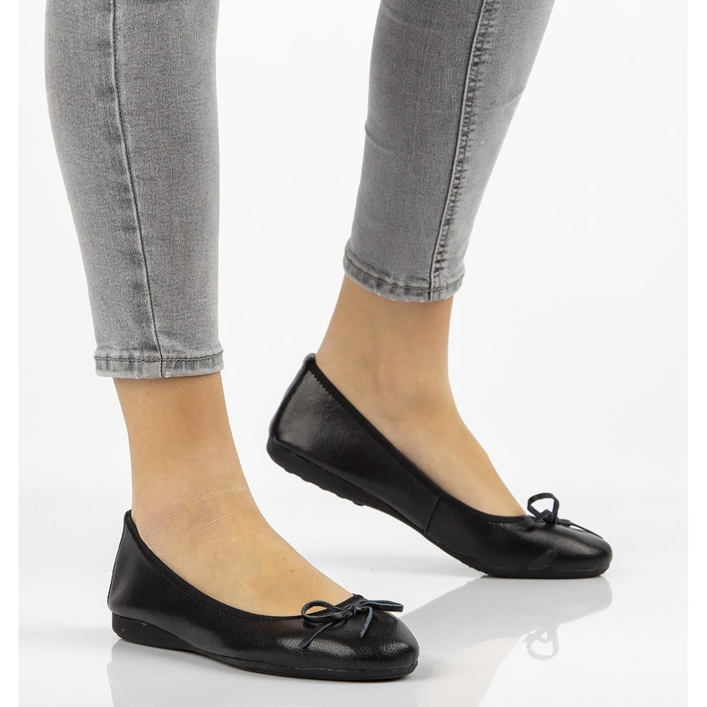 Nahkabalerinat Filippo DP038 / 20 Bk musta 2