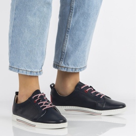 Nahkakengät Filippo DP008 / 20 Nv laivastonsininen 2