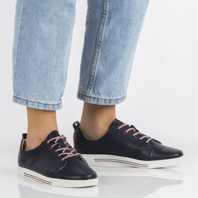 Nahkakengät Filippo DP008 / 20 Nv laivastonsininen 2