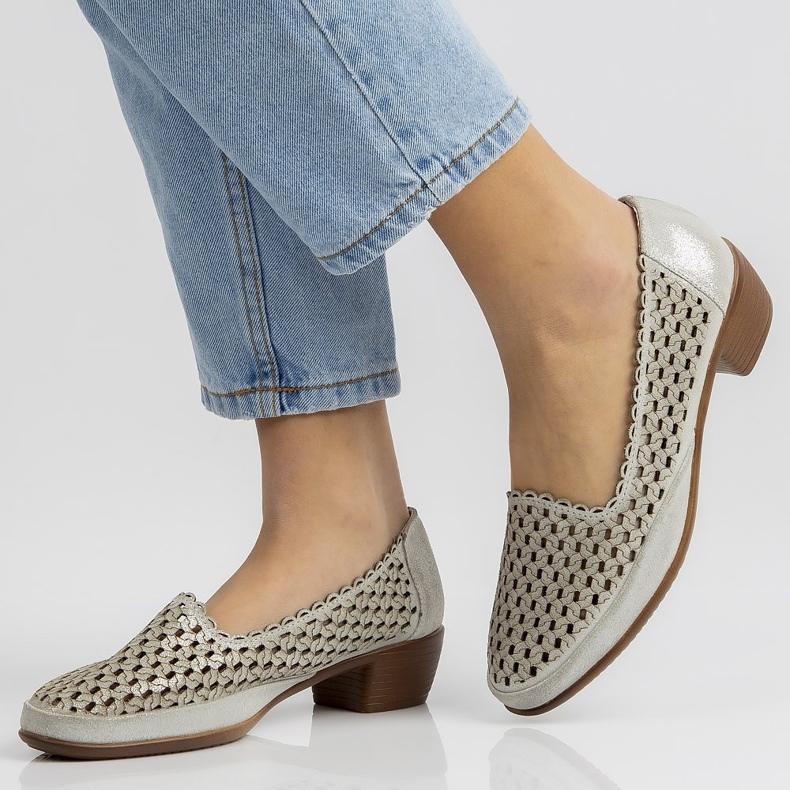 Nahkakengät Filippo DP748 / 20 Si hopea 2