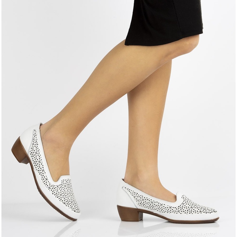 Nahkakengät Filippo DP1405 / 20 Wh valkoinen 1