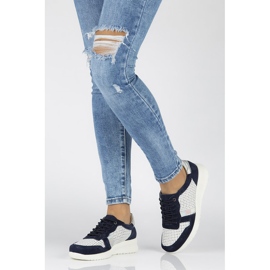 Filippo DP1389 / 20 Wh Nv White Navy kengät valkoinen tummansininen keltainen 1