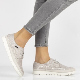 Nahkakengät Filippo DP1383 / 20 Gr harmaa beige vaaleanpunainen 1