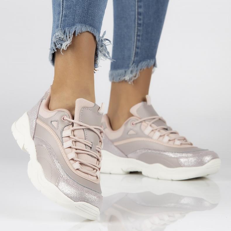 Naisten nahkaiset tennarit Filippo DP1411 / 20 Pi pinkki vaaleanpunainen 2