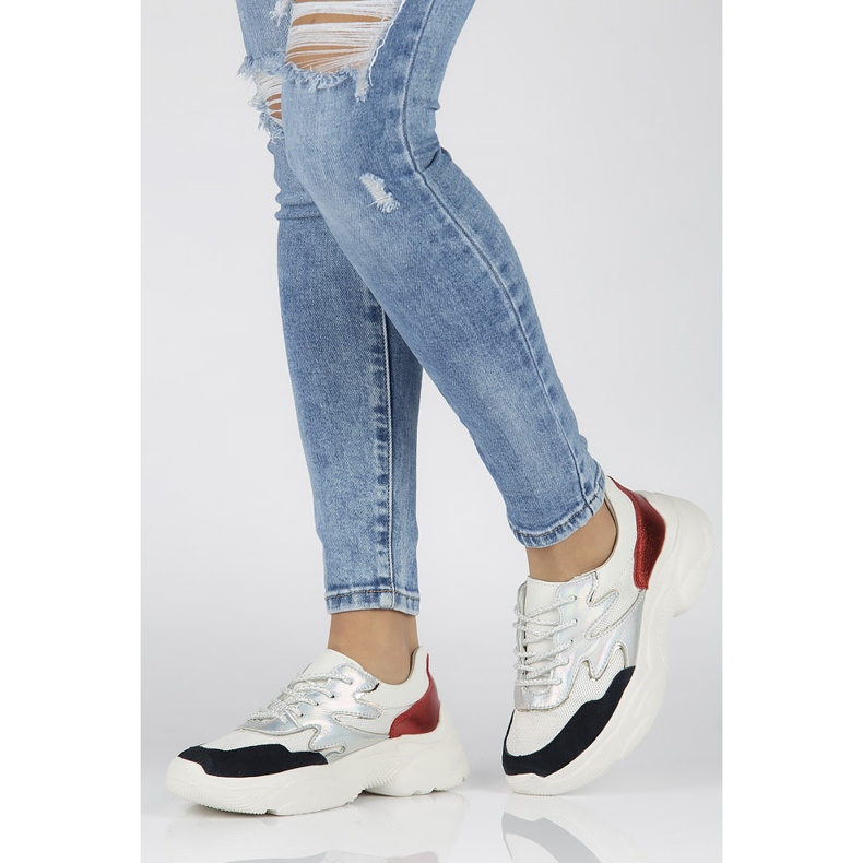 Nahkalenkkarit Filippo DP1410 / 20 Wh Rd valkoinen punainen 1