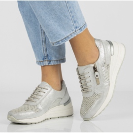 Nahkaiset lenkkarit Filippo DP1423 / 20 Si hopea laivastonsininen 1