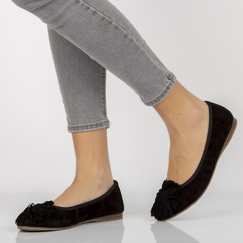 Nahkabalerinat Filippo DP1206 / 20 Bk musta 2