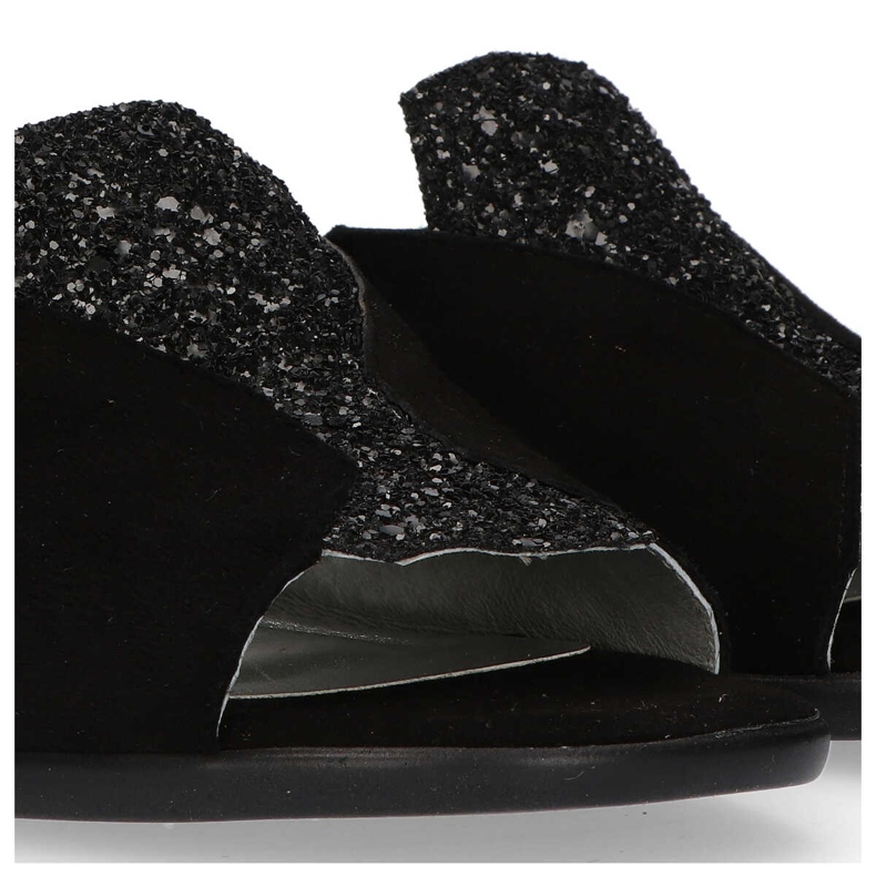 Filippo tossut 1442 Black Suede Sequins musta 2