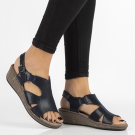 Nahkasandaalit Filippo DS097 / 18 Nv laivastonsininen 2