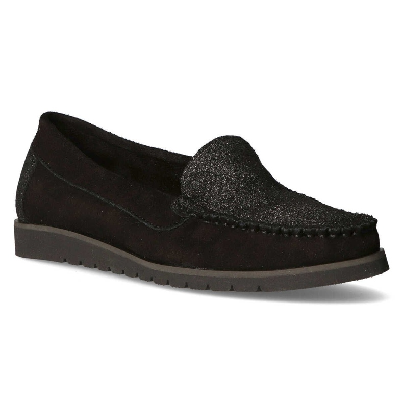 Filippo 10065 loafers musta + hopea glitter 1