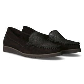 Filippo 10065 loafers musta + hopea glitter 2