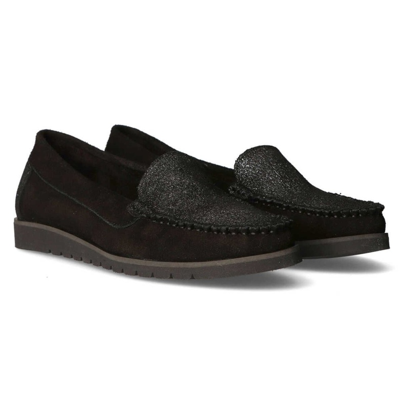 Filippo 10065 loafers musta + hopea glitter 2