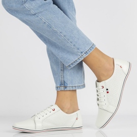 Nahkakengät Filippo DP009 / 21 Wh valkoinen 2