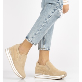 Nahkaiset lenkkarit Filippo DP1512 / 21 Beige 2