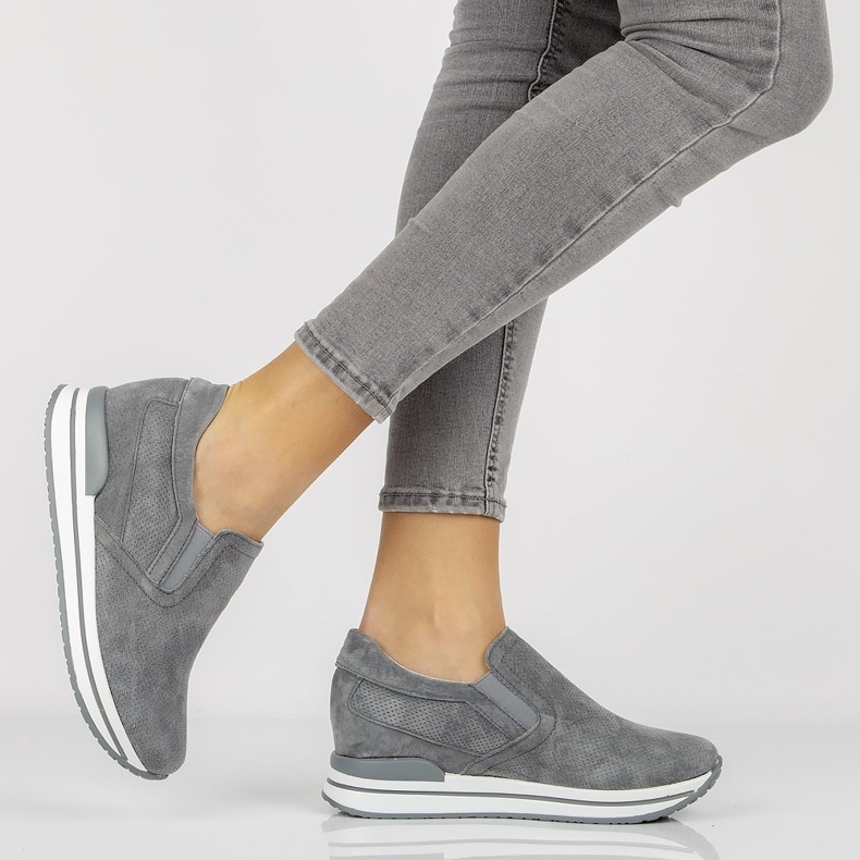 Nahkaiset lenkkarit Filippo DP1512 / 21 Gr harmaa 1