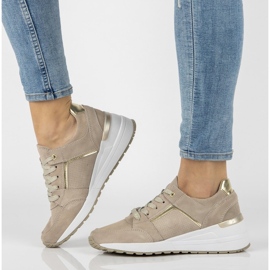 Nahkaiset lenkkarit Filippo DP2003 / 21 Beige 1