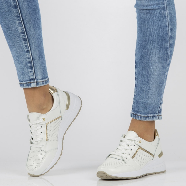 Nahkalenkkarit Filippo DP2003 / 21 Wh valkoinen 1