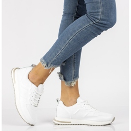 Nahkaiset urheilulenkkarit Filippo DP2017 / 21 Wh valkoinen 1