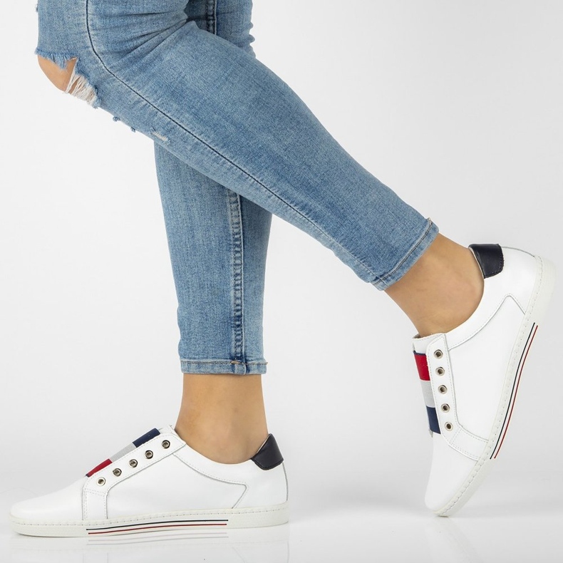 Nahkakengät Filippo DP2155 / 21 Wh valkoinen 1