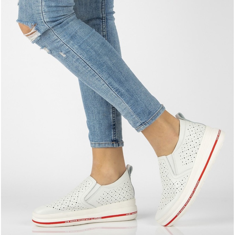 Nahkakengät Filippo DP2009 / 21 Wh valkoinen 1