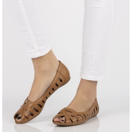 Nahkabalerinat Filippo 04506 ruskea 1