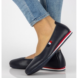 Nahkaballerinat Filippo DP2171 / 21 Nv laivastonsininen 1