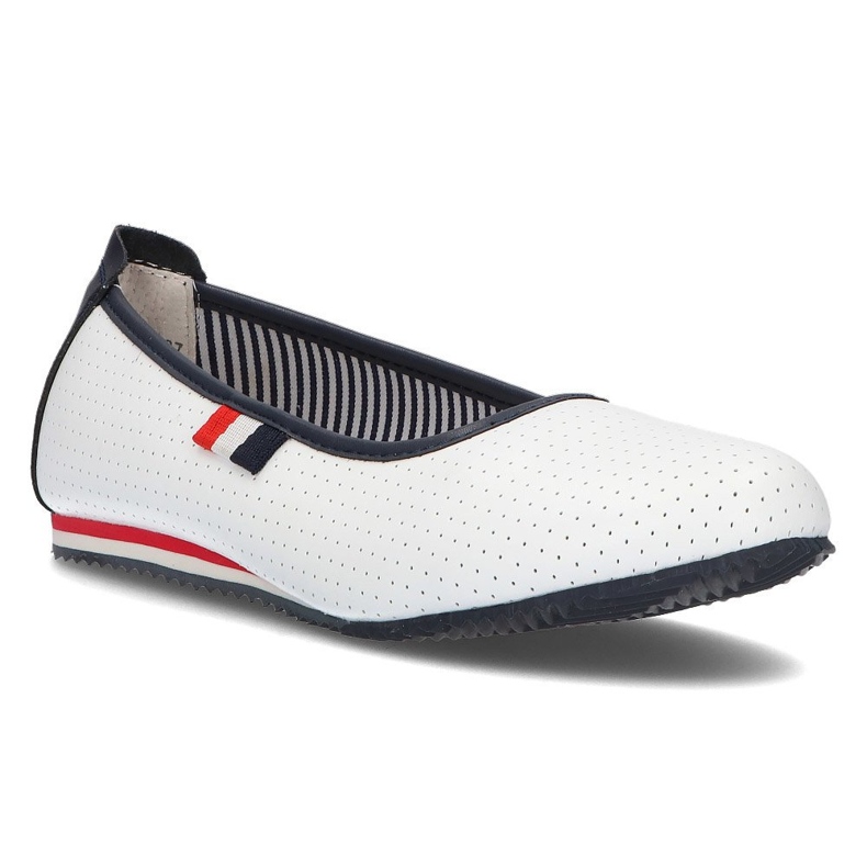 Nahkaballerinat Filippo DP2171 / 21 Wh valkoinen 1