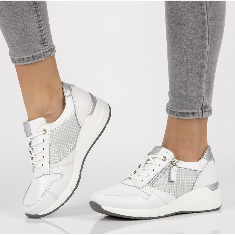 Nahkalenkkarit Filippo DP2052 / 21 Wh valkoinen 1