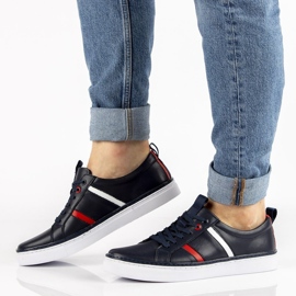 Nahkakengät Filippo MP2146 / 21 Nv laivastonsininen 1