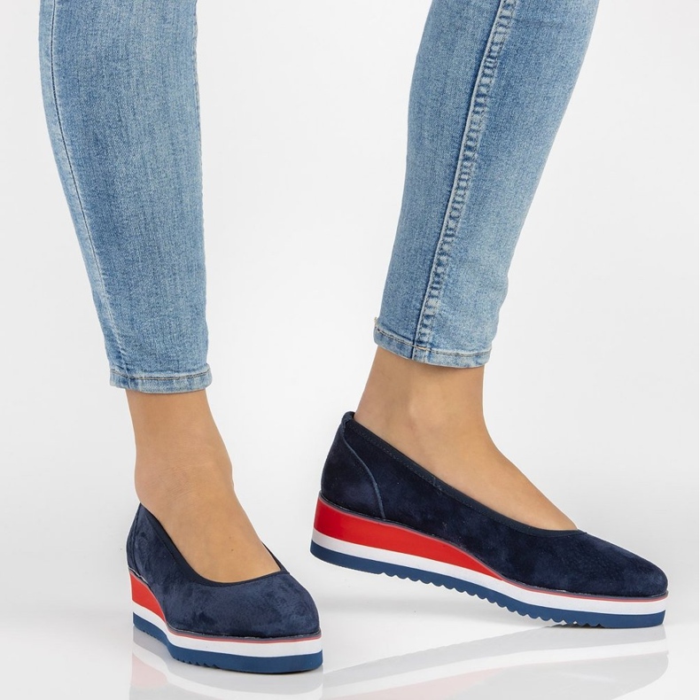 Nahkaballerinat Filippo DP2323 / 21 Nv laivastonsininen 1