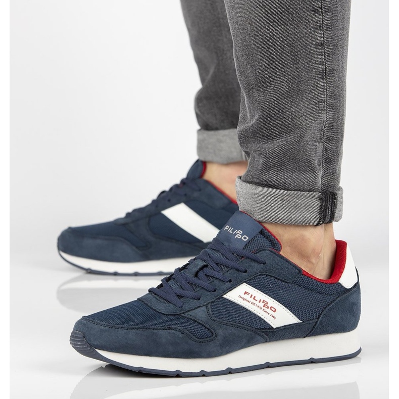 Nahkakengät Filippo MSP2117 / 21 Nv laivastonsininen 1