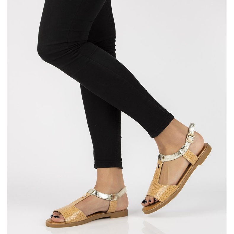 Filippo DS2099 / 21 Beiget sandaalit kultainen 1