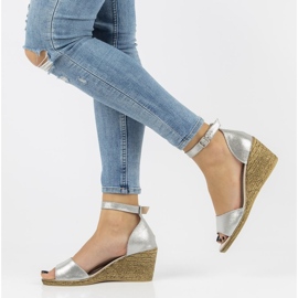 Nahkasandaalit Filippo DS2137 / 21 Si hopea 2