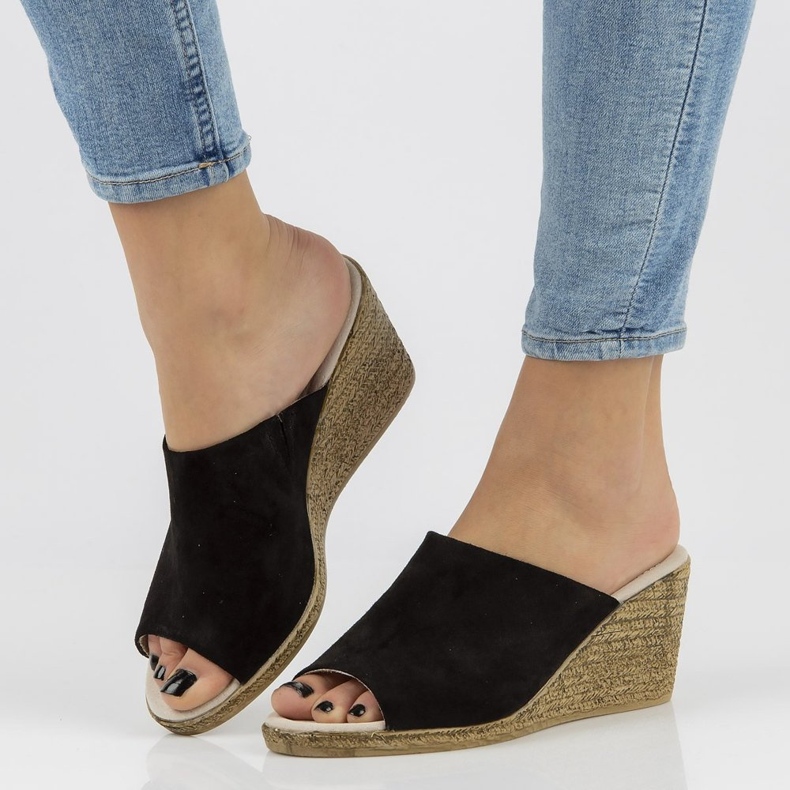 Nahkaiset tossut Filippo DK2143 / 21 Bk mustat 2