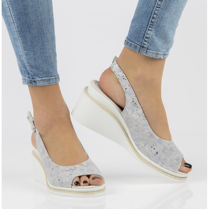 Nahkasandaalit Filippo DS2150 / 21 Si hopea 1