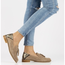 Nahkahousut Filippo DP2332 / 21 Beige 1