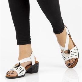 Nahkasandaalit Filippo DS2308 / 21 Wh valkoinen 1