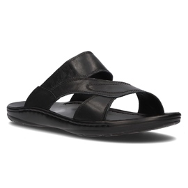 Miesten nahkaiset tossut Filippo MK2304 / 21 Bk musta 1