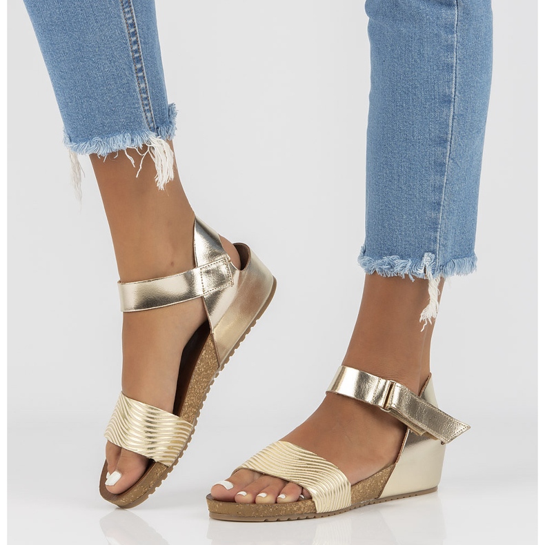 Nahkasandaalit Filippo 40143 kultaa kultainen 2