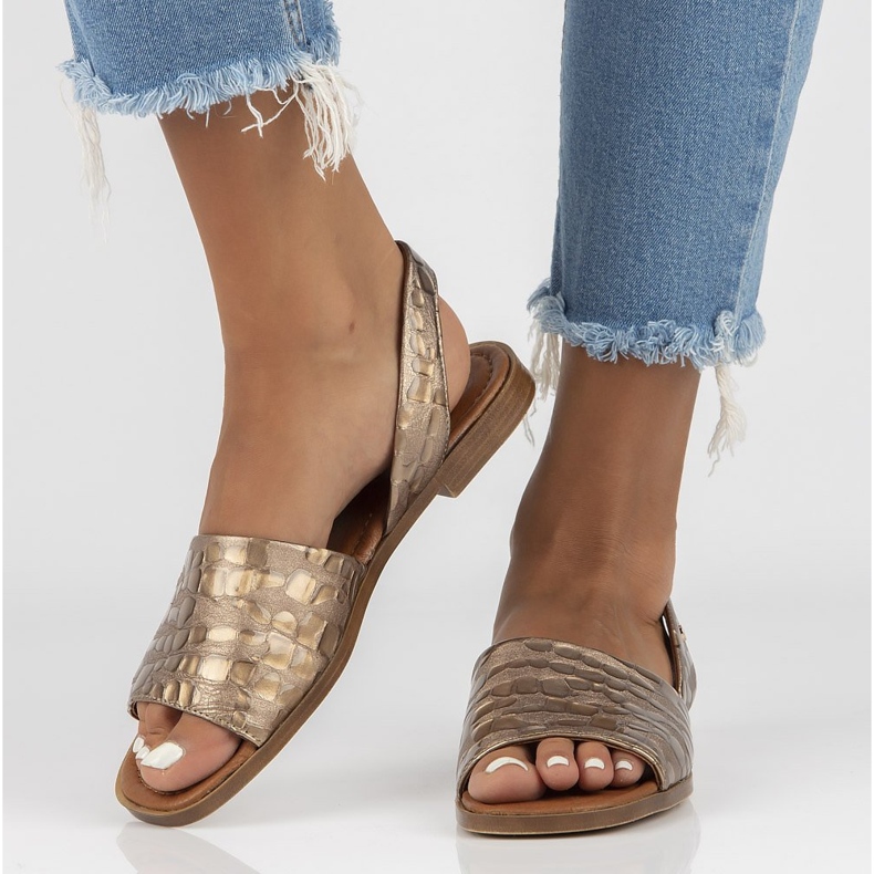 Nahkasandaalit Filippo 40215 taupe ruskea 2