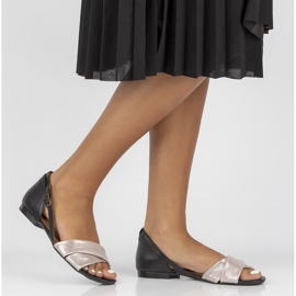 Nahkasandaalit Filippo 04614-15 / 00-5 pinkki-musta 1