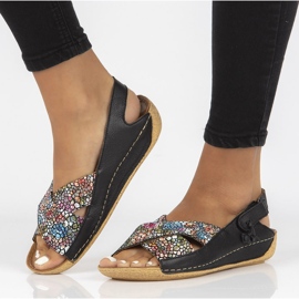 Nahkasandaalit Filippo 00994-57 / 00-5 musta monivärinen 1