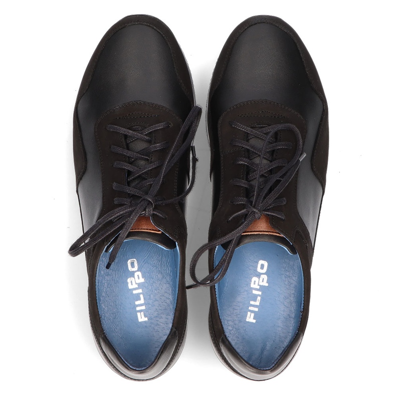 Nahkakengät Filippo 1755 mustat 1