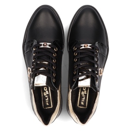 Nahkaiset lenkkarit Filippo 128 mustat 1