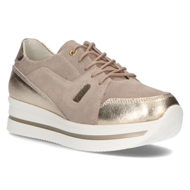 Nahkaiset lenkkarit Filippo DP3407 / 21 Beige 1