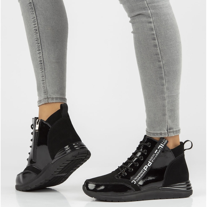 Nahkaiset lenkkarit Filippo DP3062 / 21 Bk Musta 1