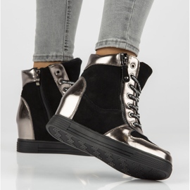 Nahkasaappaat Filippo DBT3148 / 21 Bk Gn tummaa nikkeliä musta hopea 1