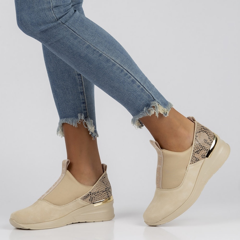 Nahkalenkkarit Filippo DP1689 / 22 Beige 1