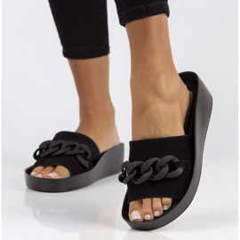 Nahkaiset tossut Filippo DK3593 / 22 Bk mustat 1